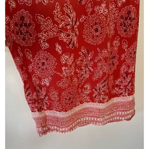 Rachel Zoe women’s wide leg BOHO orange cream stretch pants size Small #40-1405 - Picture 6 of 8